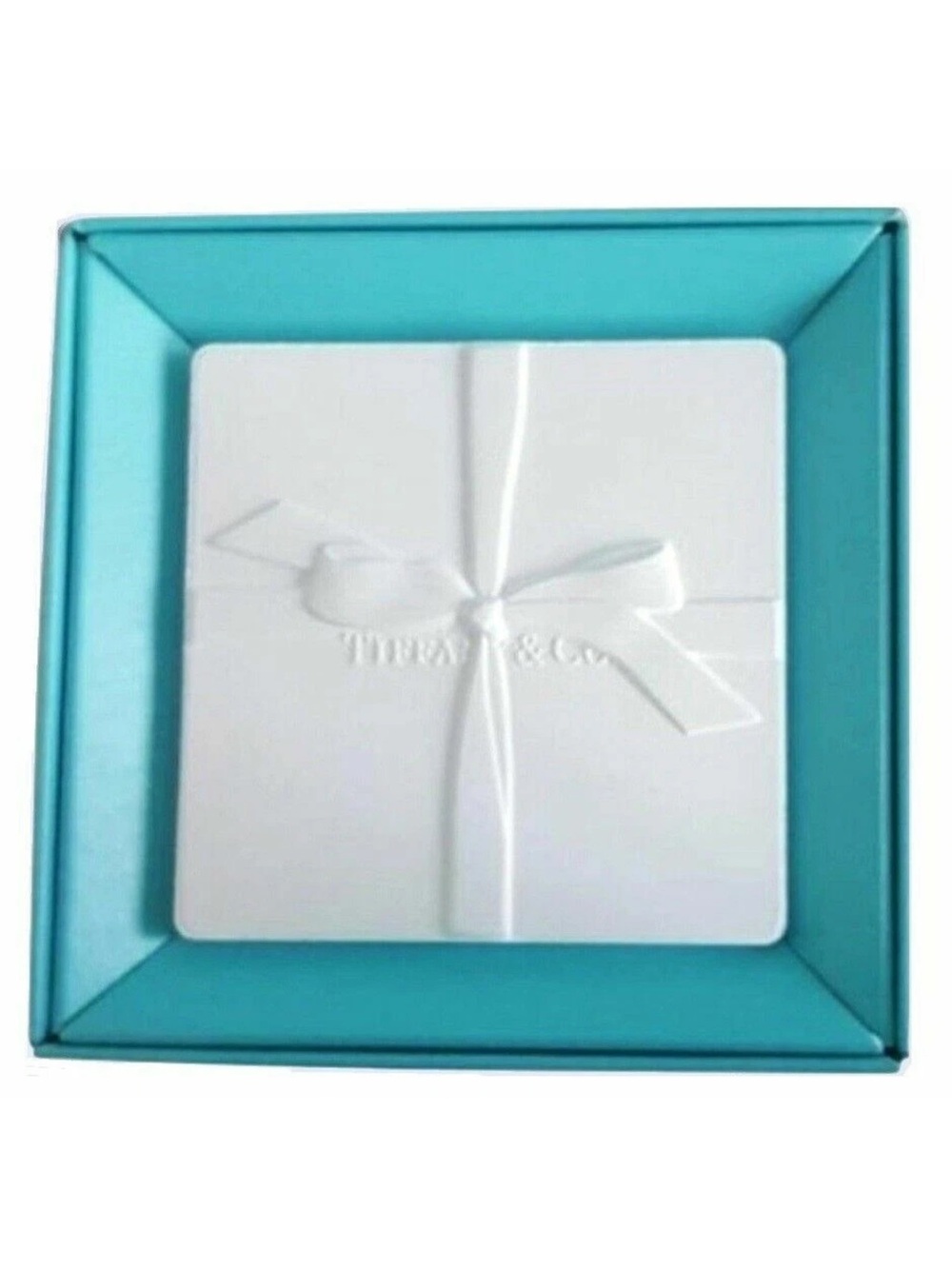 TIFFANY & Co. Perfume Your Ceramic Tile Fragrance DIFFUSER 2” x 2” NEW IN BOX - Picture 2 of 6